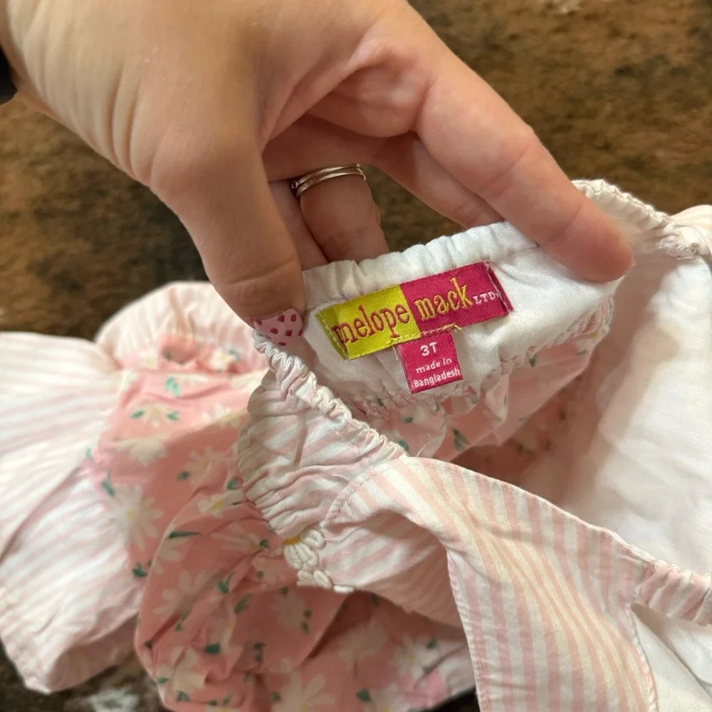 Penelope Mack smock floral summer dress size 3T